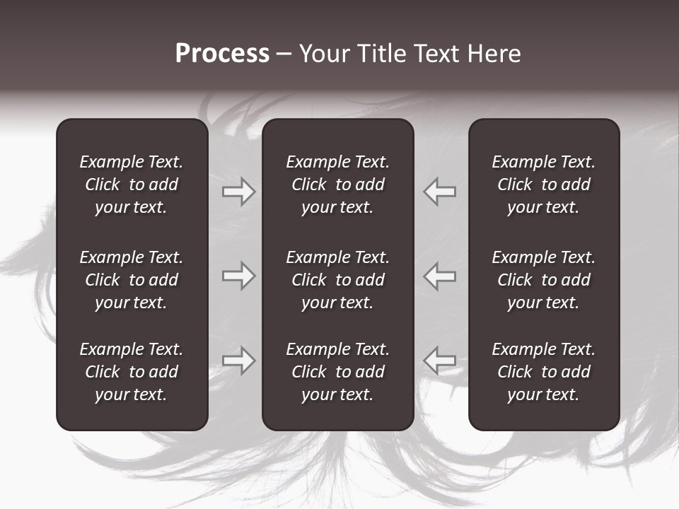 A Close Up Of A Black Hair On A White Background PowerPoint Template