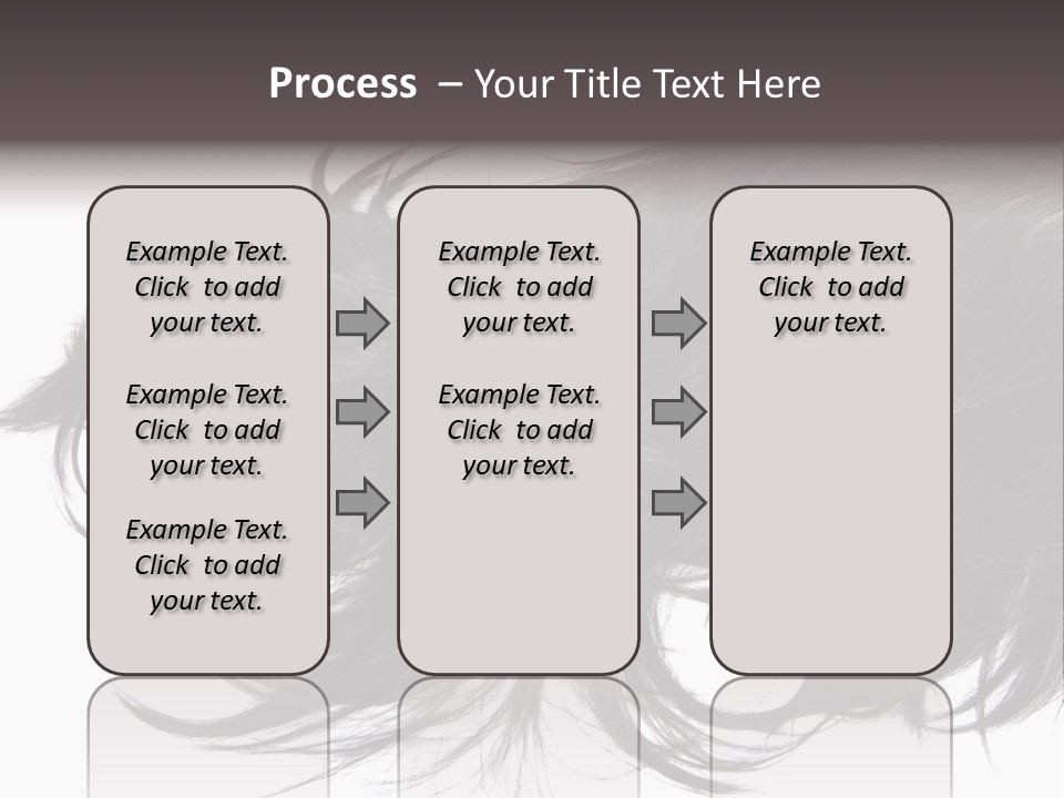 A Close Up Of A Black Hair On A White Background PowerPoint Template