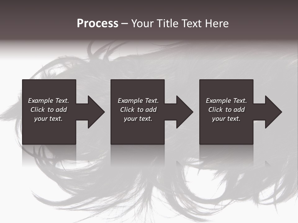 A Close Up Of A Black Hair On A White Background PowerPoint Template