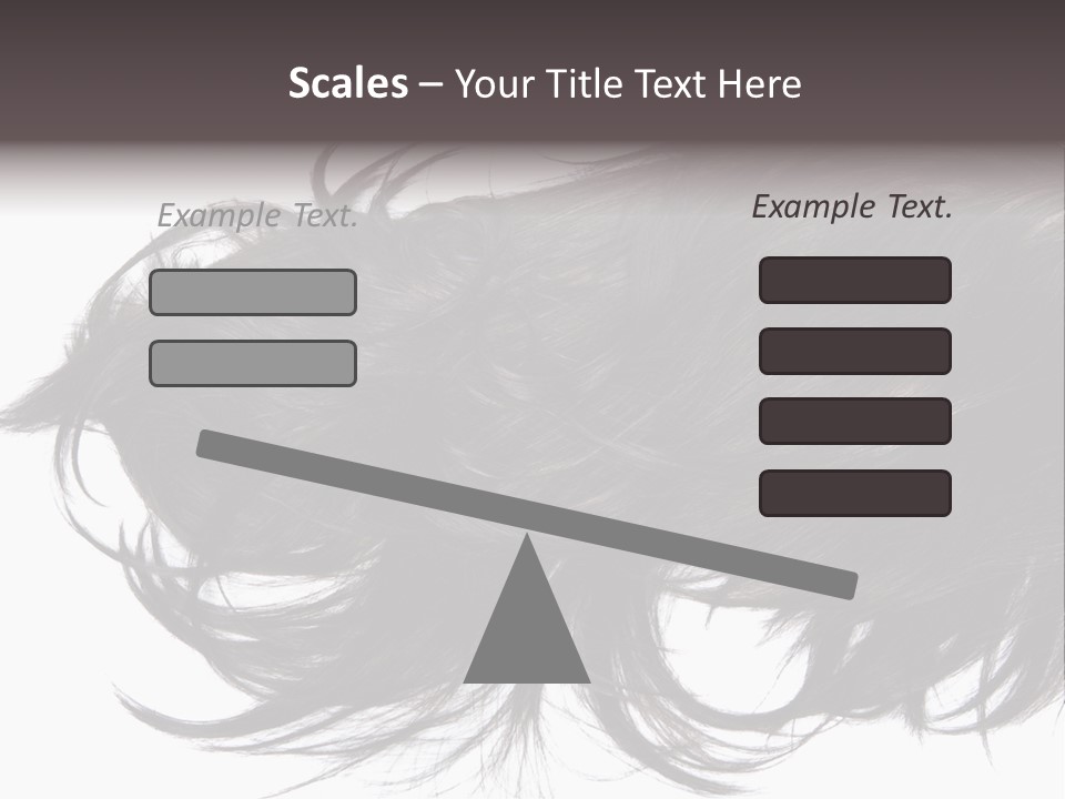 A Close Up Of A Black Hair On A White Background PowerPoint Template