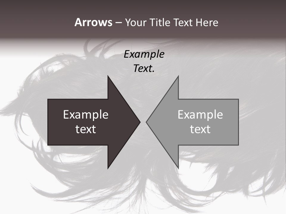 A Close Up Of A Black Hair On A White Background PowerPoint Template