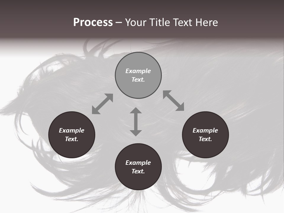 A Close Up Of A Black Hair On A White Background PowerPoint Template