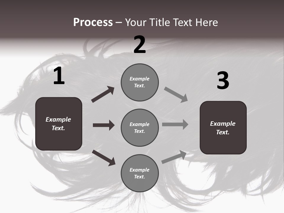 A Close Up Of A Black Hair On A White Background PowerPoint Template