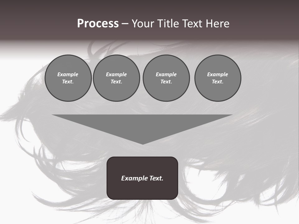 A Close Up Of A Black Hair On A White Background PowerPoint Template