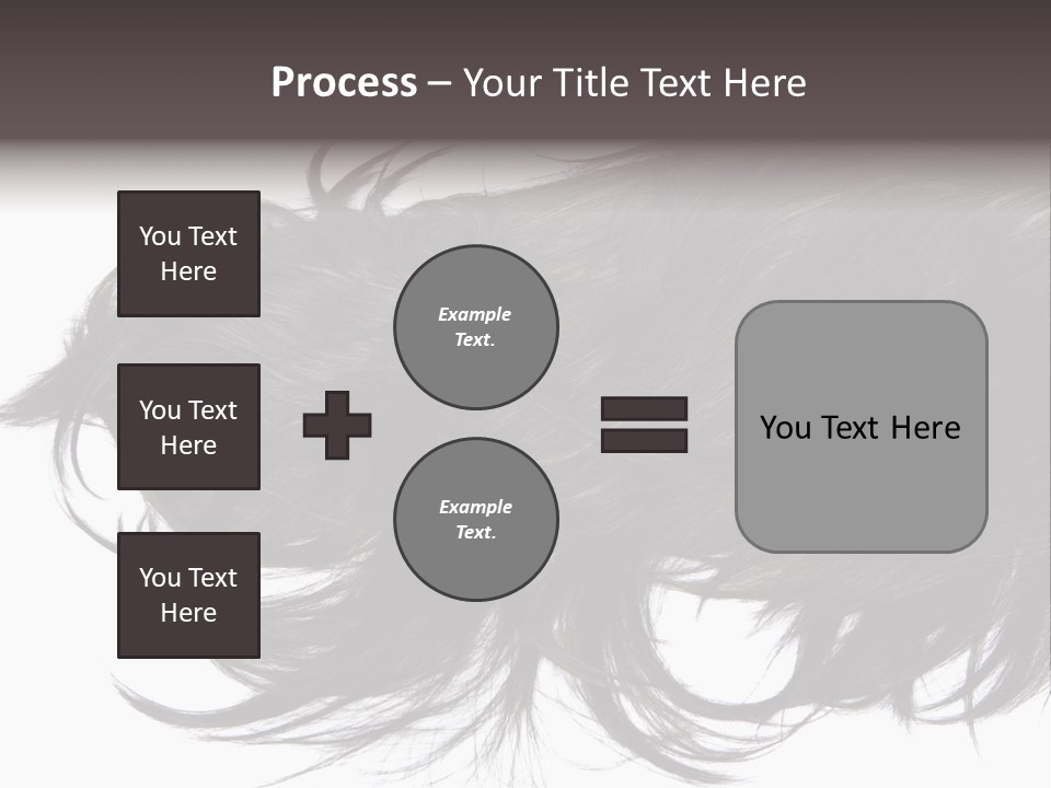 A Close Up Of A Black Hair On A White Background PowerPoint Template