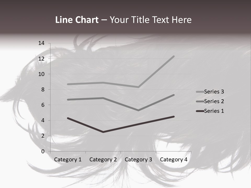 A Close Up Of A Black Hair On A White Background PowerPoint Template