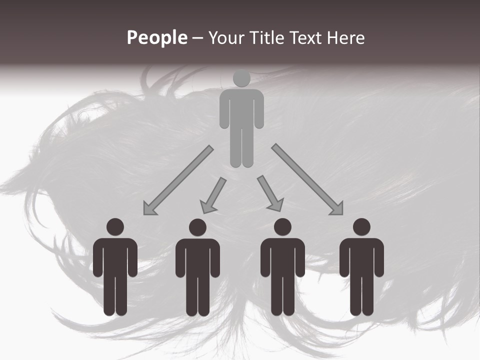 A Close Up Of A Black Hair On A White Background PowerPoint Template