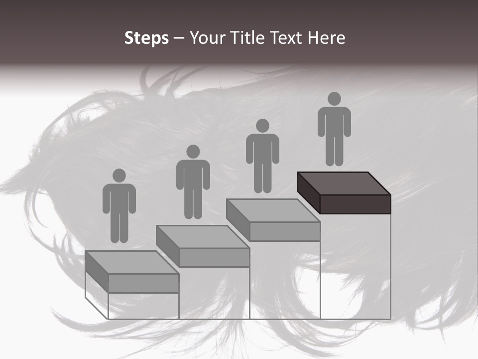 A Close Up Of A Black Hair On A White Background PowerPoint Template