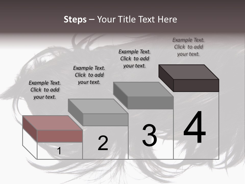 A Close Up Of A Black Hair On A White Background PowerPoint Template