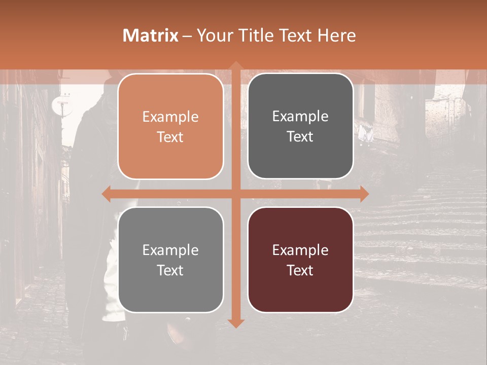 A Man Is Standing In An Alley Way PowerPoint Template