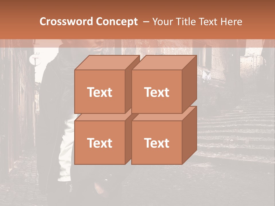 A Man Is Standing In An Alley Way PowerPoint Template