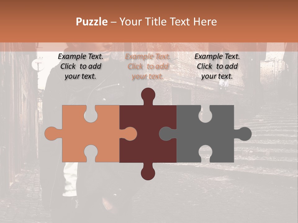 A Man Is Standing In An Alley Way PowerPoint Template