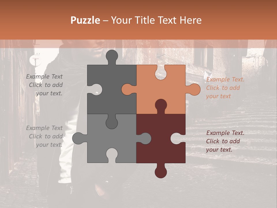 A Man Is Standing In An Alley Way PowerPoint Template