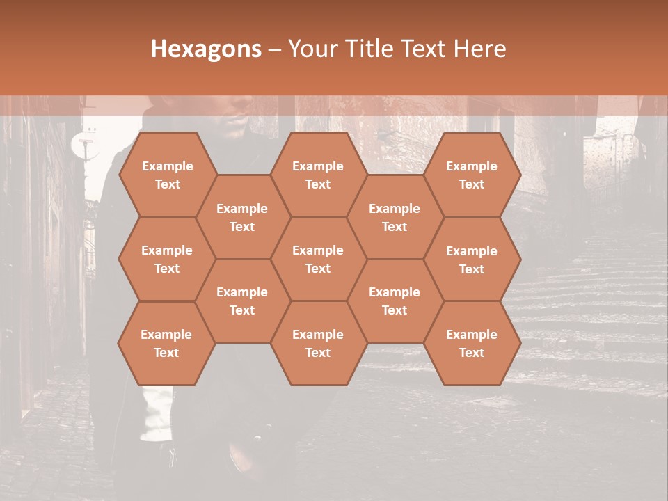 A Man Is Standing In An Alley Way PowerPoint Template