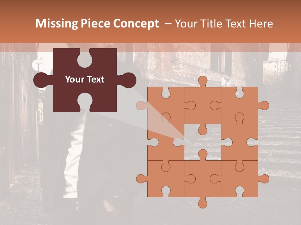 A Man Is Standing In An Alley Way PowerPoint Template