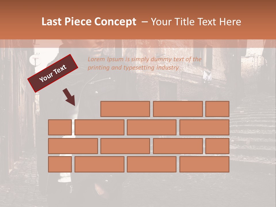 A Man Is Standing In An Alley Way PowerPoint Template