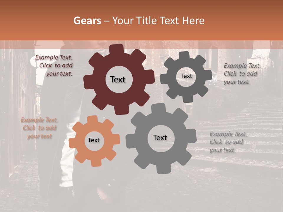 A Man Is Standing In An Alley Way PowerPoint Template