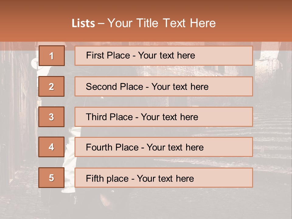 A Man Is Standing In An Alley Way PowerPoint Template
