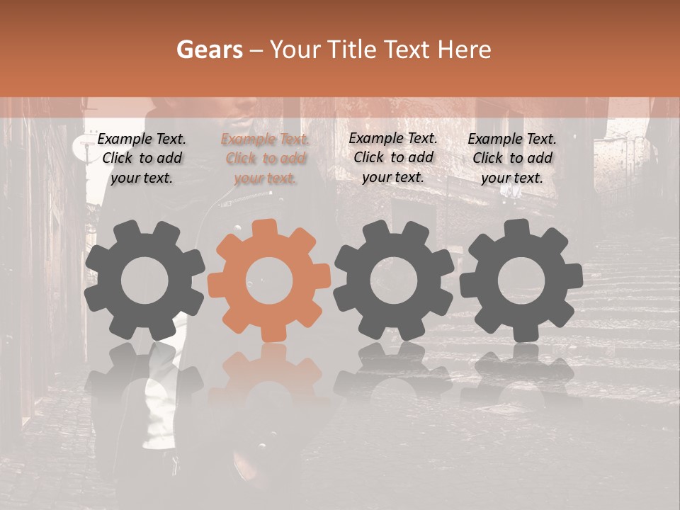 A Man Is Standing In An Alley Way PowerPoint Template