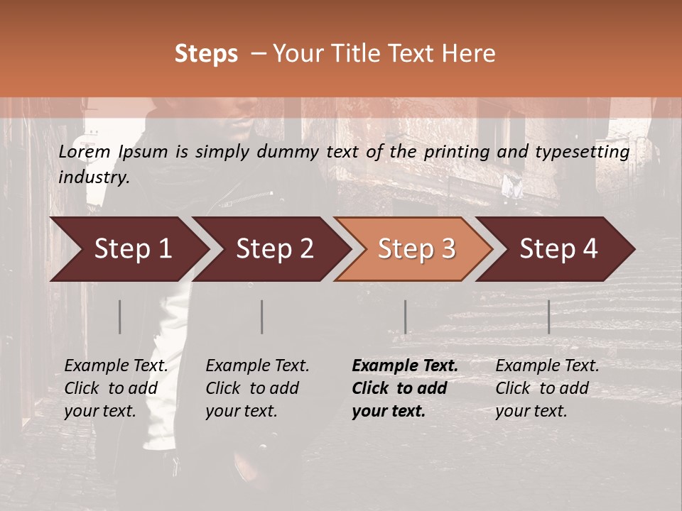 A Man Is Standing In An Alley Way PowerPoint Template