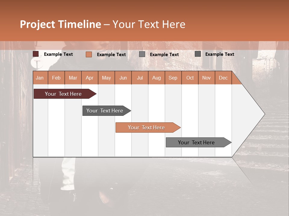 A Man Is Standing In An Alley Way PowerPoint Template