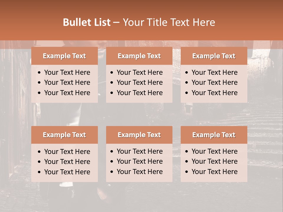 A Man Is Standing In An Alley Way PowerPoint Template