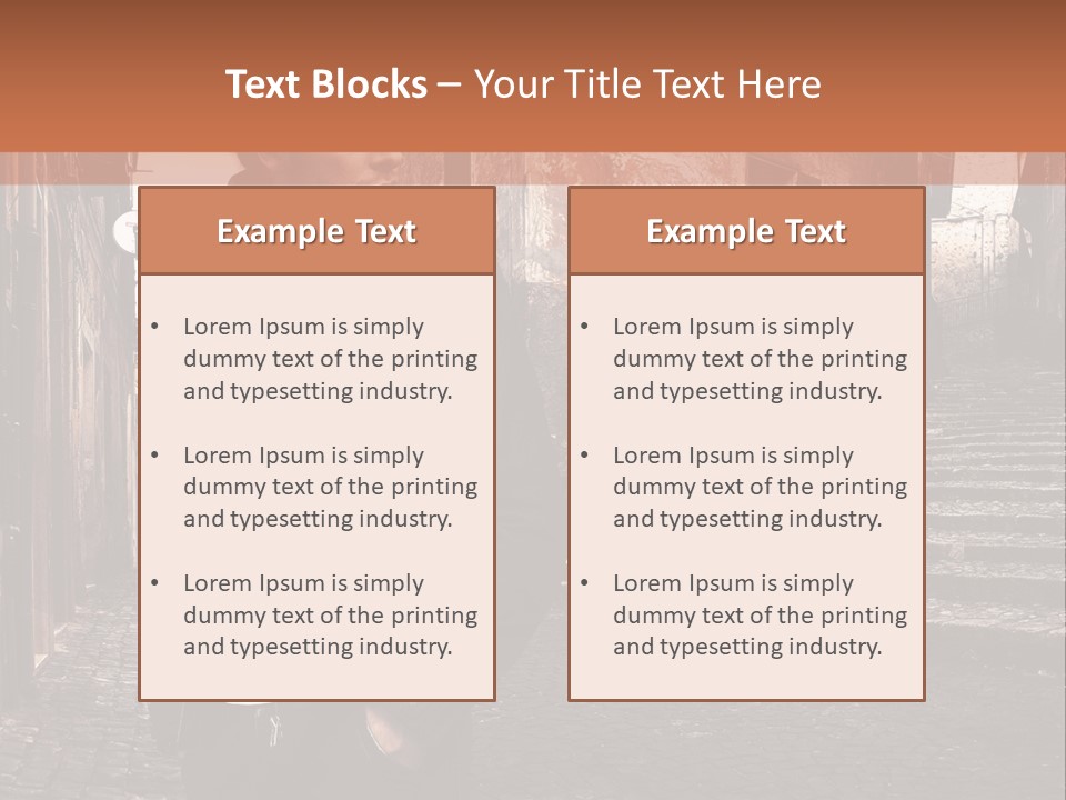 A Man Is Standing In An Alley Way PowerPoint Template