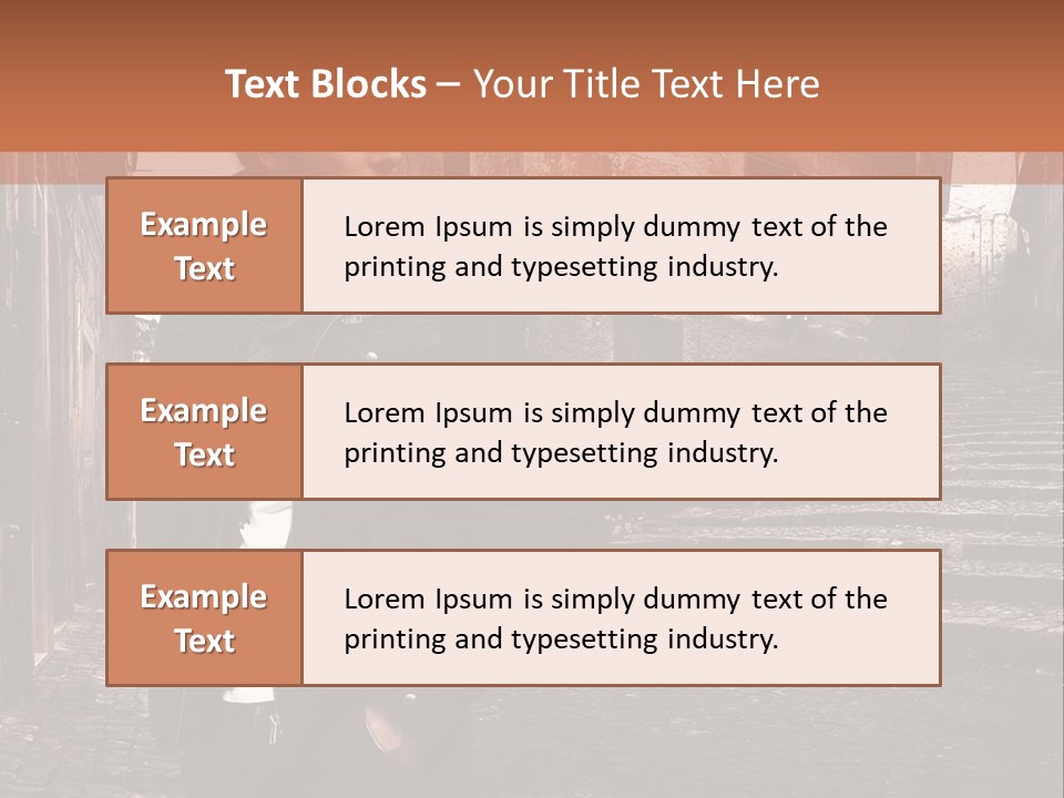 A Man Is Standing In An Alley Way PowerPoint Template