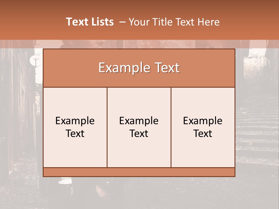 A Man Is Standing In An Alley Way PowerPoint Template