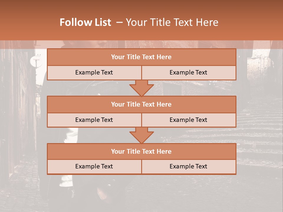 A Man Is Standing In An Alley Way PowerPoint Template