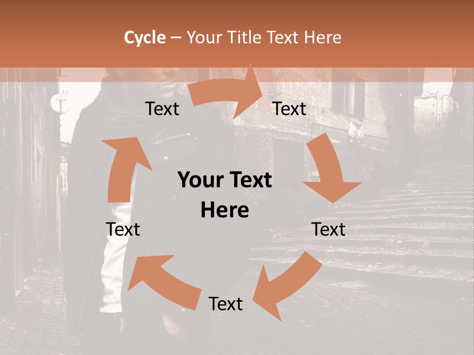 A Man Is Standing In An Alley Way PowerPoint Template