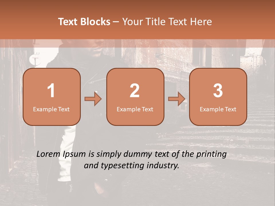 A Man Is Standing In An Alley Way PowerPoint Template