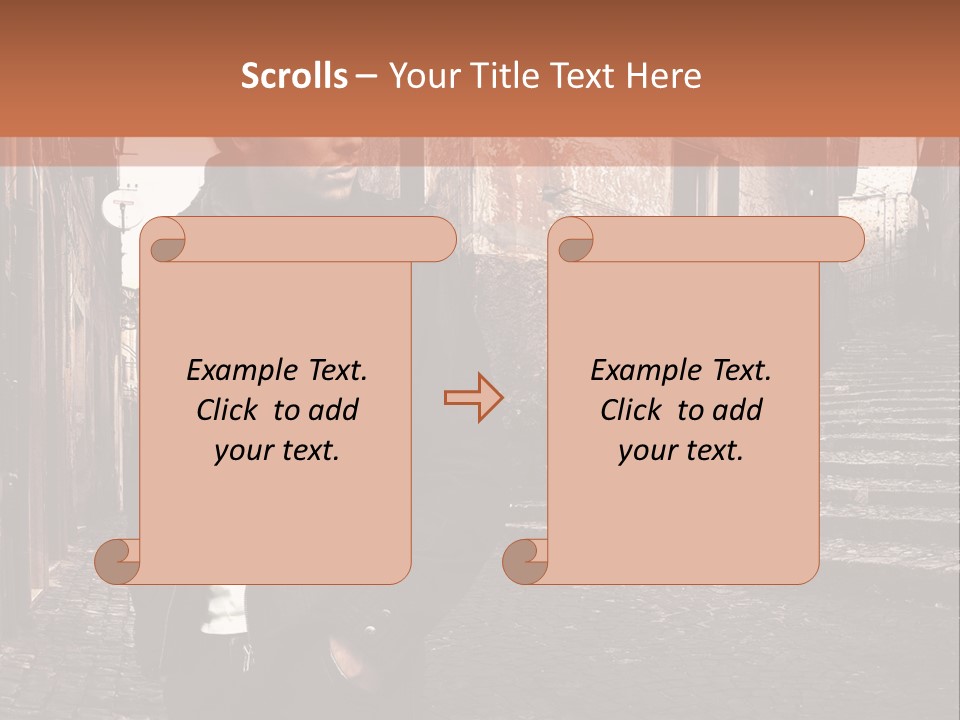 A Man Is Standing In An Alley Way PowerPoint Template