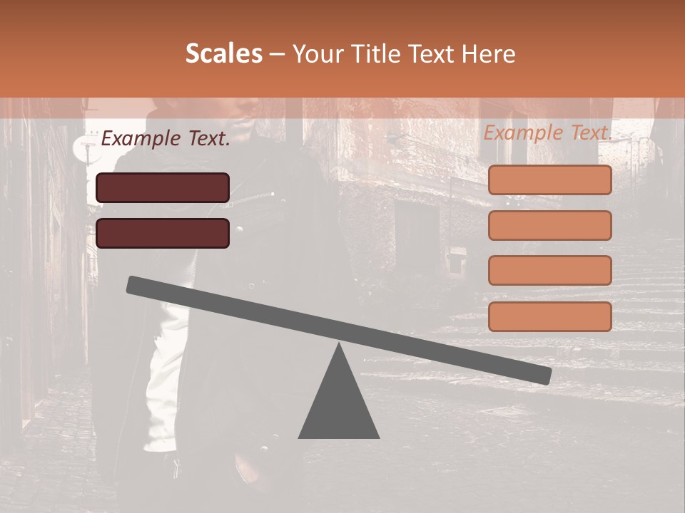A Man Is Standing In An Alley Way PowerPoint Template