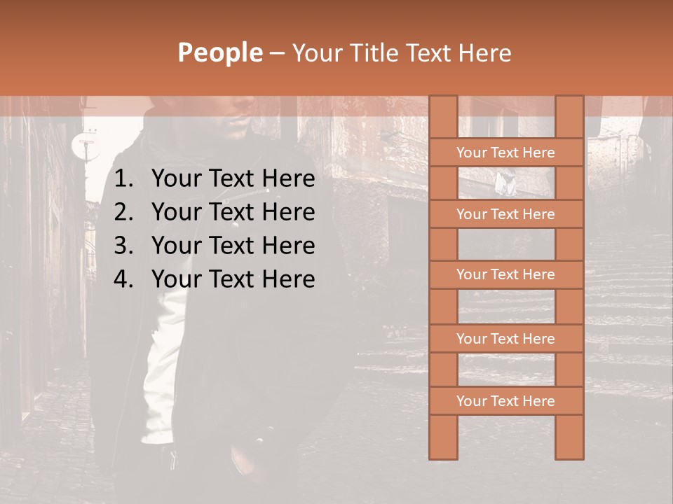 A Man Is Standing In An Alley Way PowerPoint Template