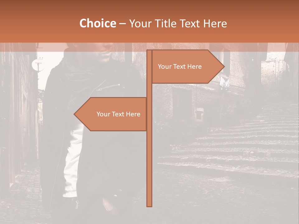 A Man Is Standing In An Alley Way PowerPoint Template