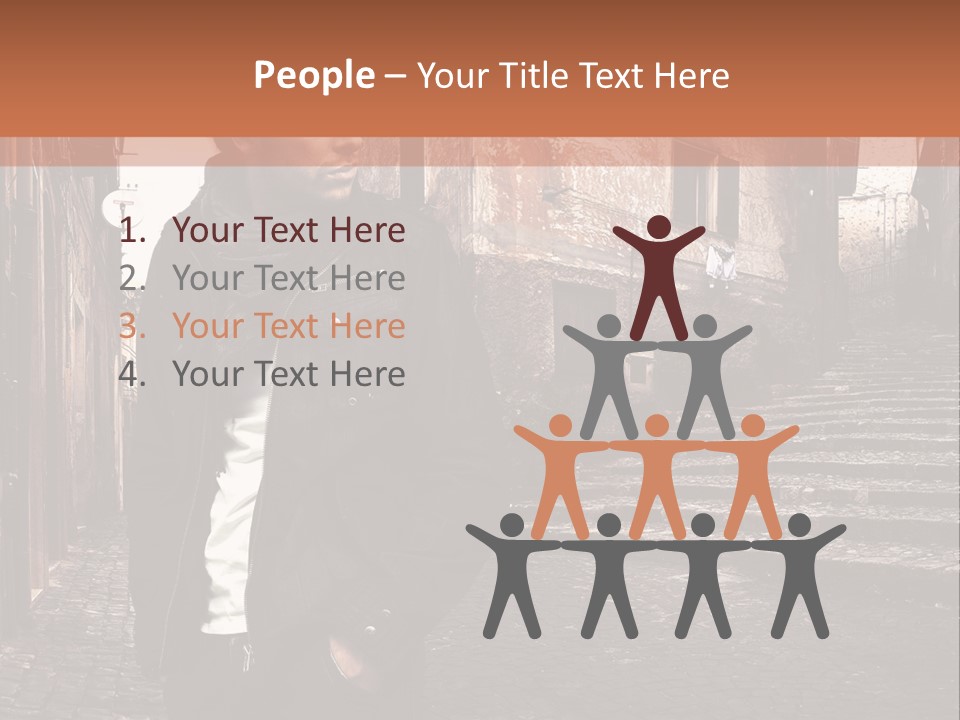 A Man Is Standing In An Alley Way PowerPoint Template