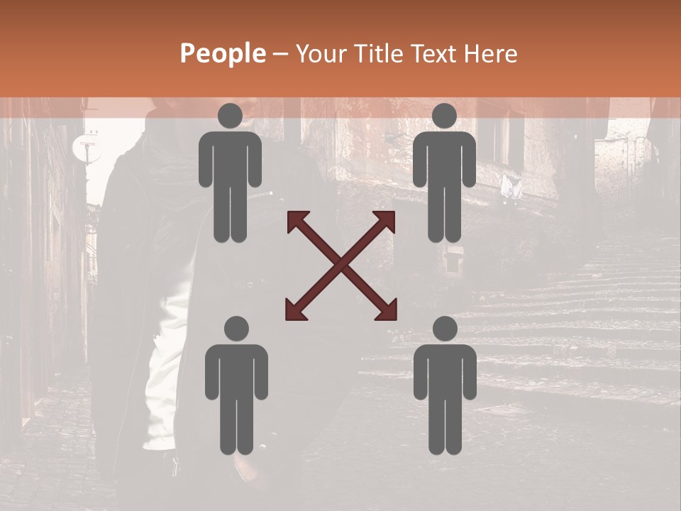 A Man Is Standing In An Alley Way PowerPoint Template