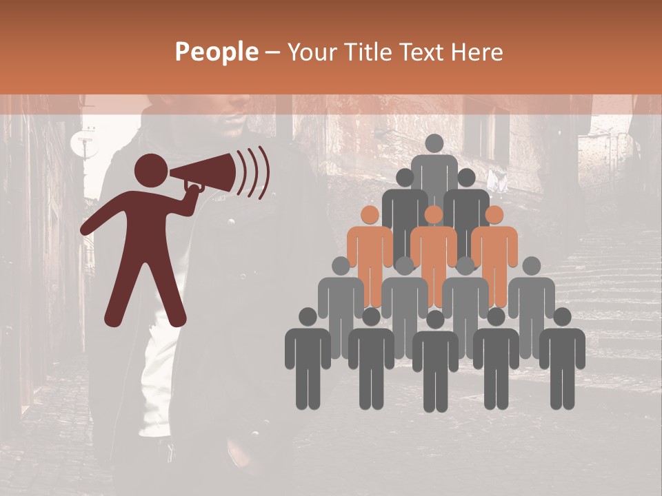 A Man Is Standing In An Alley Way PowerPoint Template