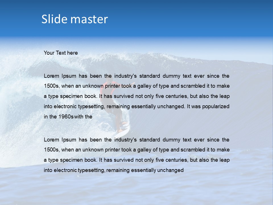 Lifestyle Sky Surfer PowerPoint Template