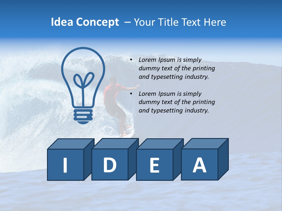 Lifestyle Sky Surfer PowerPoint Template