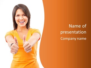 Laugh Surprise Girl PowerPoint Template