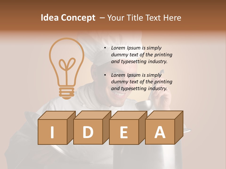 Industry Cook Man PowerPoint Template