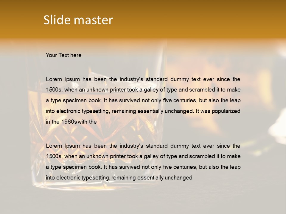 Gold Scottish Yellow PowerPoint Template