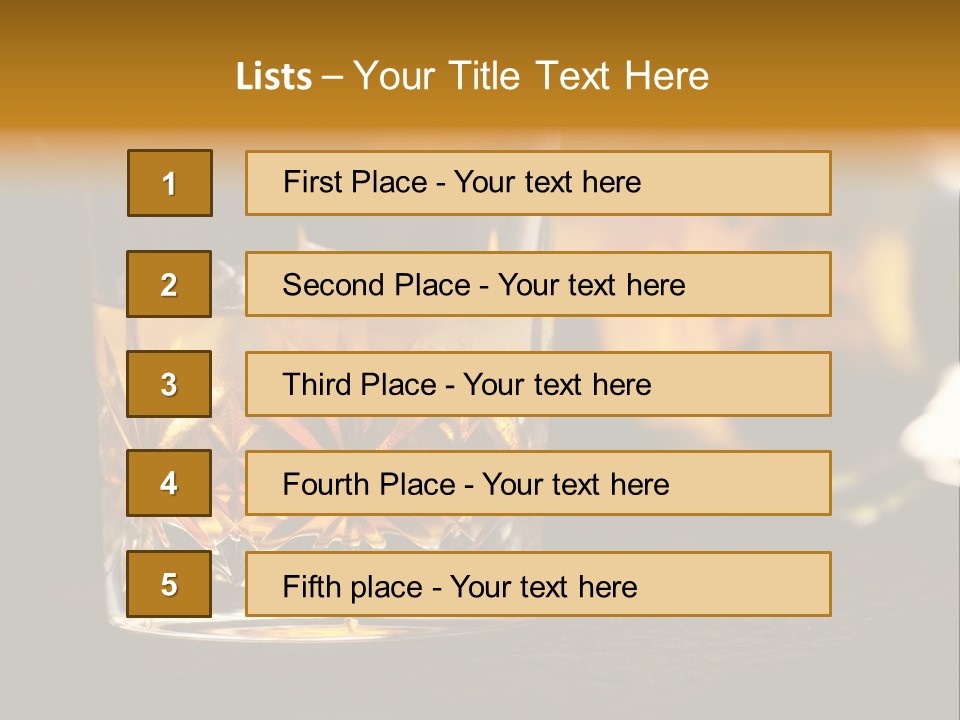 Gold Scottish Yellow PowerPoint Template