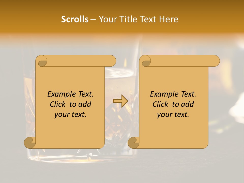 Gold Scottish Yellow PowerPoint Template