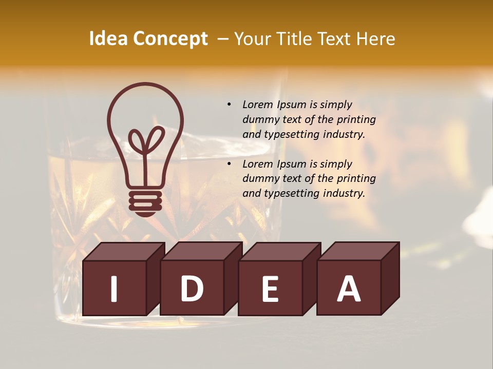 Gold Scottish Yellow PowerPoint Template