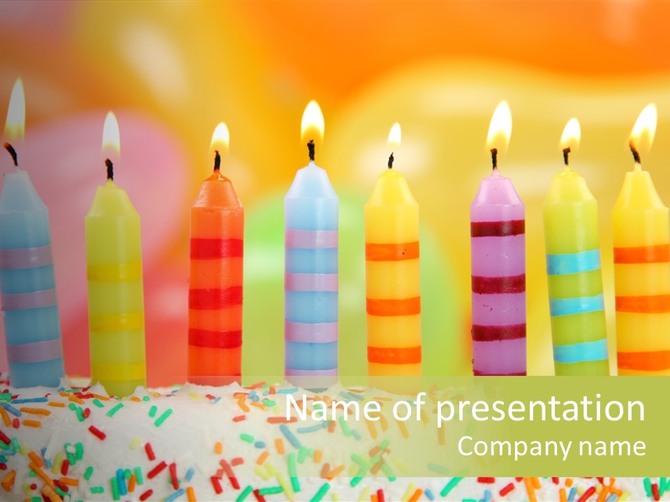 Anniversary Blue Icing PowerPoint Template