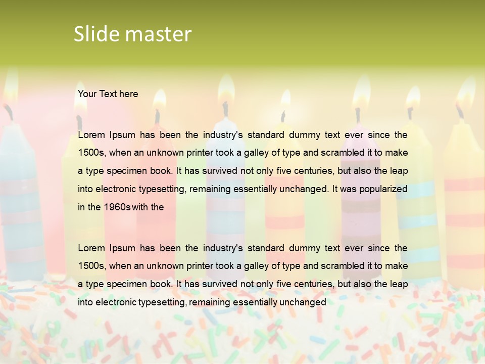 Anniversary Blue Icing PowerPoint Template