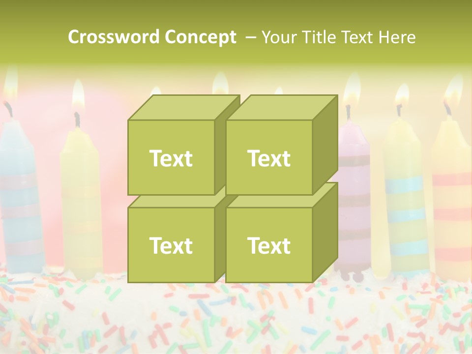 Anniversary Blue Icing PowerPoint Template